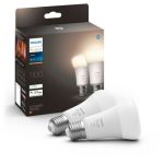 image produit Philips Hue White, ampoule LED connectée E27, Equivalent 75W, 1100 lumen, Compatible Bluetooth, Pack de 2, fonctionne avec Alexa, Google Assistant et Apple Homekit